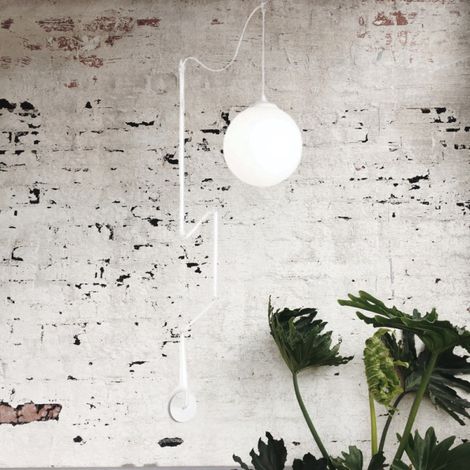 Suspension Boule Verre Mamba Sans Sortie électrique Plafond (1/4)