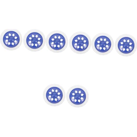 8 Pcs Schubkarre Rollen Trolley Räder Blau Zubehör Ältere Gummi + Schaum Lebensmittel Warenkorb