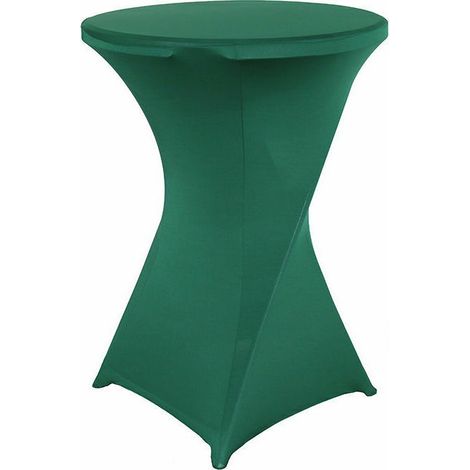 Housse de Table de bistrot - Mange Debout - Deco Cocktail - Stretch Spandex （vert foncé） (1/5)