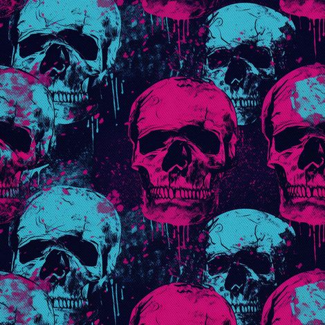 Tela Oxford decorativa para exteriores - Motivo de calavera I DX4118 (1/5)