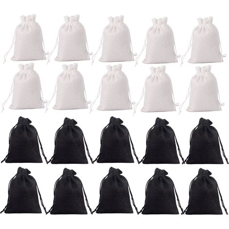 Sac à Cordon Réutilisable - 7 x 9 cm - Tissu Mousseline - Pour Bonbons Thé Café Artisanat Cadeaux - Lot de 20 (1/5)