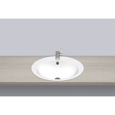 Laufen Einbaubecken ProShield O600H mit Überlauf & Hahnlochbohrung weiß H517FM70001041 (1/5)