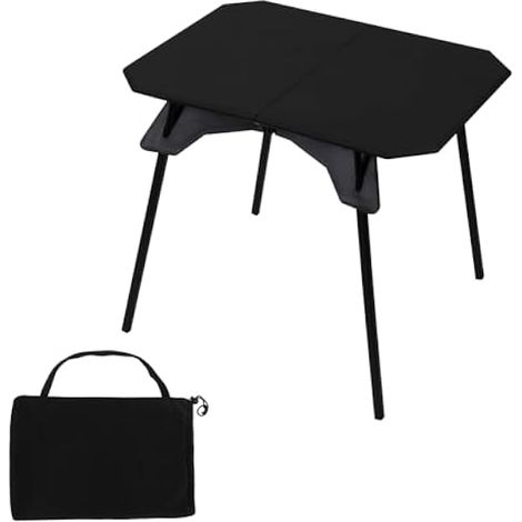 Table De Camping Pliable - 48 x 37,5 x 10 cm - Aluminium Et Résine ABS - Pour Randonnée Plage Pique-Nique Barbecue - 1 Pièce (1/3)