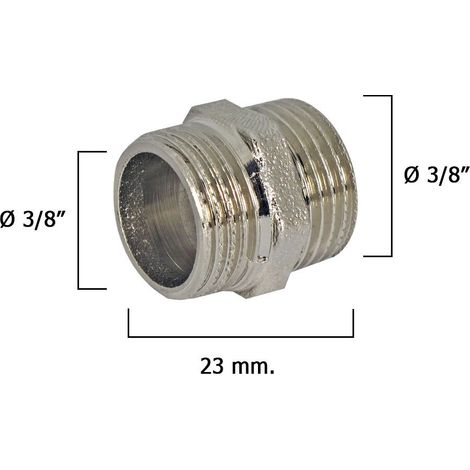 Doppelte Chromkupplungen 3/8"