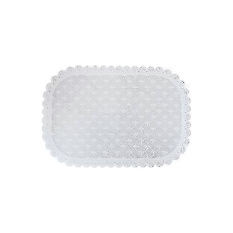 Set de table simple en polypropylène, joli dessous de verre en dentelle, imperméable et antidérapant, pour la décoration de la table de la salle à manger et de la cuisine (blanc) (1/4)