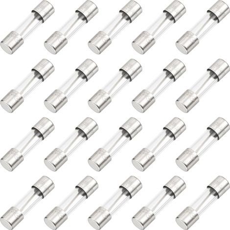 20 Pcs Fusible en Verre à Action Rapide 20A 125V 5x20mm Fusibles en Tube de Verre à Action Rapide pour Carte PCB Appareils Électroniques Appareils Électroménagers (1/5)