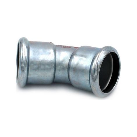 CURVA 45° FF A PRESSARE IN ACCIAIO CARBONIO STEEL PRES Diam. 22