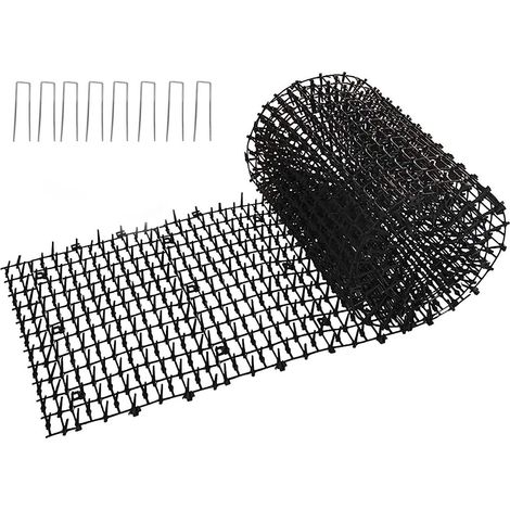 Tapis Répulsif Anti-Chats - Grille Épineuse 200 x 30 cm - Pour Jardin Pelouse Canapé Voiture - 8 Piquets Métalliques Inclus (1/5)