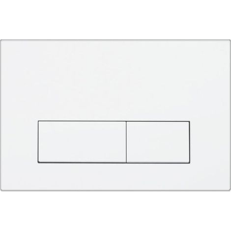 Plaque de Commande WC, Compatible avec Geberit Sigma, UP300 et UP320, avec Double Chasse, Équipée d'un Set de Leviers de Chasse et d'un Cadre d'Installation, Dimensions 245 × 164 mm(Blanc) (1/5)