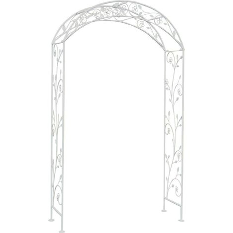 Arco Garden Terrasse Eingang in weißem Schmiedeeisen für Nymphenklettern (1/3)