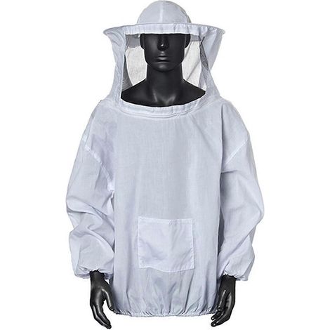 Giacca da apicoltore con cappello, abbigliamento professionale da apicoltore (bianco) (1/5)
