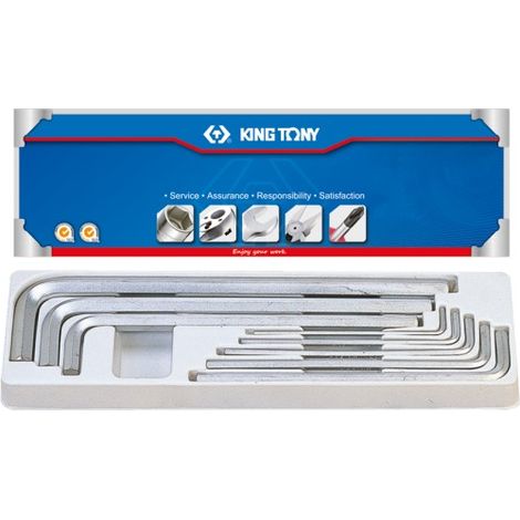 KING TONY - Jeu de 8 clés mâles extra longues de 3 à 14mm