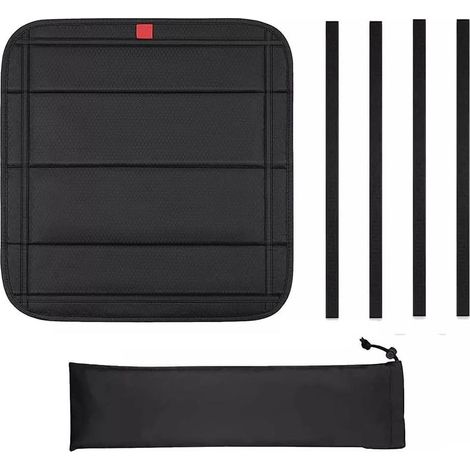 1 - Housse de fenêtre - Pare-soleil pliable - Isolant imperméable 4 couches - Pour camping-car et caravane - Noir - 41x41cm (1/5)