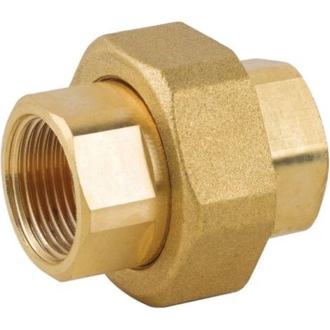 Raccordo diritto 3 pezzi femmina femmina in ottone giallo serie 7500 11/2" RINALDI E PETTINAROLI