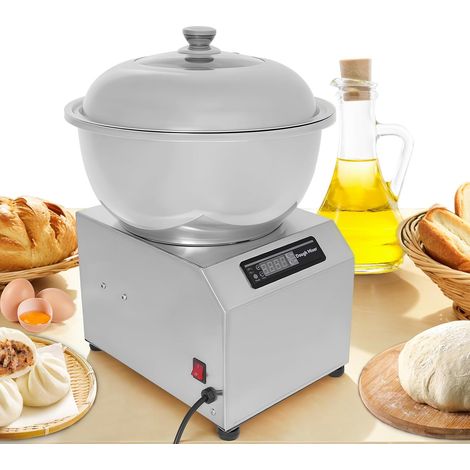 Machine à pâte en acier inoxydable 8 kg mélangeur farine multifonction 750 W avec fonction fermentation minuterie double rotation (1/5)