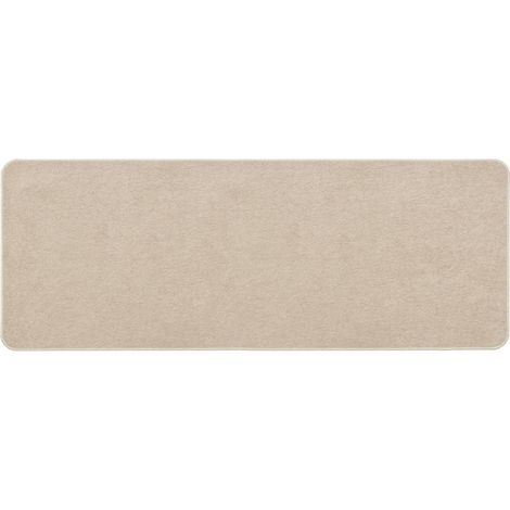 Tapis Tissé Velours "Carpetuni" 45x120cm Naturel