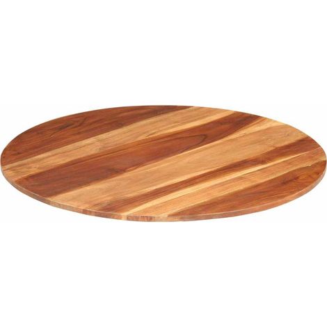 Tischplatte Massivholz Palisander Rund 15-16 mm 80 cm vidaXL