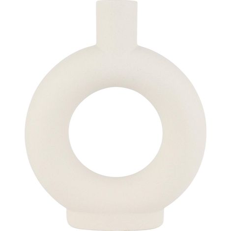Vase rond en céramique, sculpté ajouré circulaire, vase fleur mat moderne, décoration pour salon, chambre, bureau (1/5)