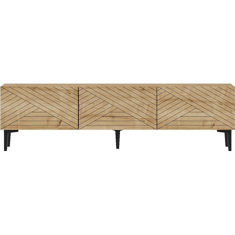 Mobile TV in legno "Felix" 160 x 31,4 x 44,1 cm - Rovere zaffiro