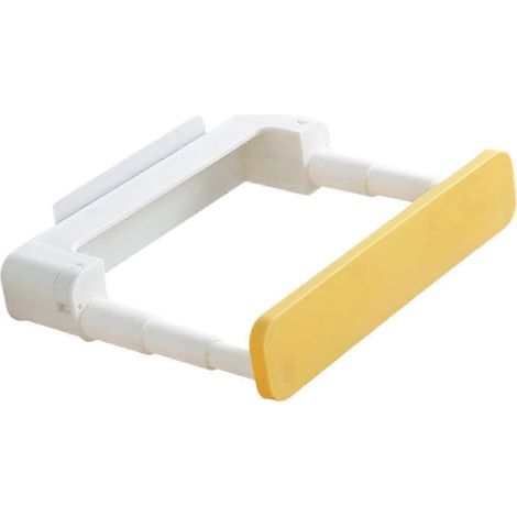 Support de lavabo rétractable auto-adhésif à fixer au mur pour cuisine et toilettes.-Yellow (1/5)