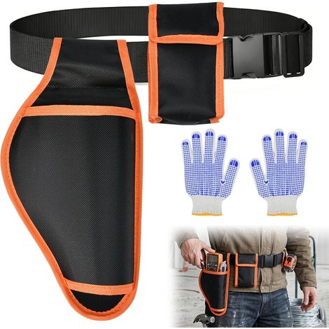 Cintura portautensili regolabile per forbici elettriche con cintura, portautensili per potatore elettrico, borsa porta guanti, borsa portautensili, cintura portautensili per attrezzi da giardino (1/5)