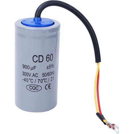CD60 900µF 300V AC Condensateur de démarrage et de fonctionnement pour pompe de climatiseur (1/5)