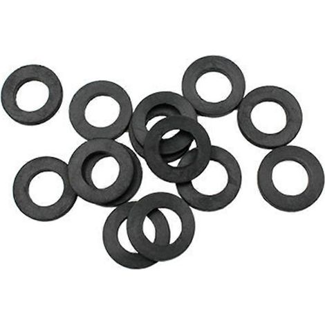 Rondelle plate en caoutchouc noir M6, entretoise, joint d'isolation pour vis ou boulon (1/5)
