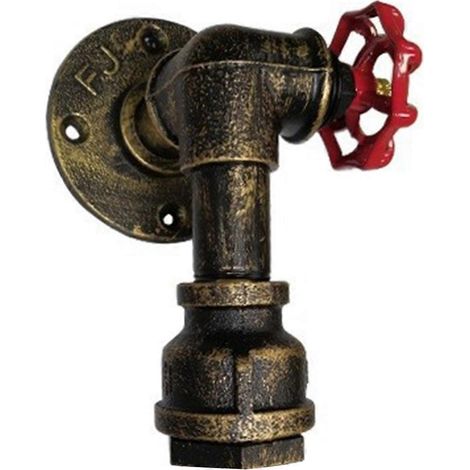 Applique murale vintage en forme de robinet, style steampunk, loft industriel, fer rouillé, décoration rétro pour bar à la maison ou à la maison. (1/5)