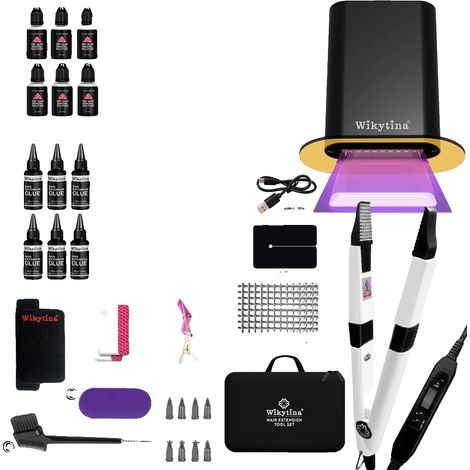 Haarverlängerungsset, UV-Kleberentferner, professionelle Haarstyling-Werkzeuge, COMBO-III (1/2)