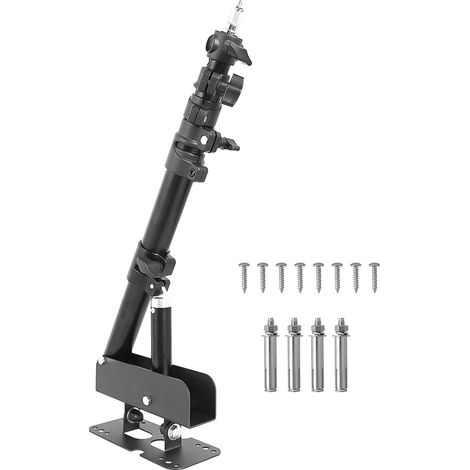 Metal Wall Mounting Light Stand Triangle Boom Arm for Photography Strobe Light Monolight Softbox Reflector Ring Light 180° Adjustable Max. Length 100cm/39in (1/5)
