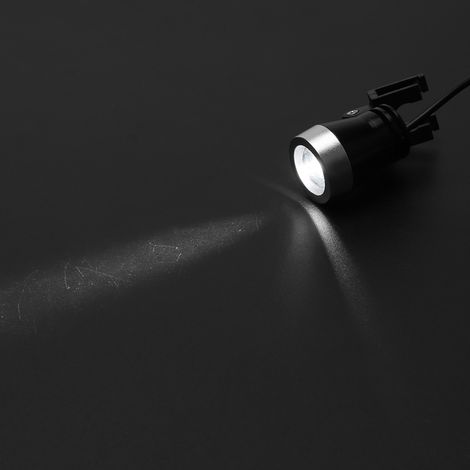 Lampe LED dentaire, noire, norme européenne, 110-240V, fil noir. (1/5)