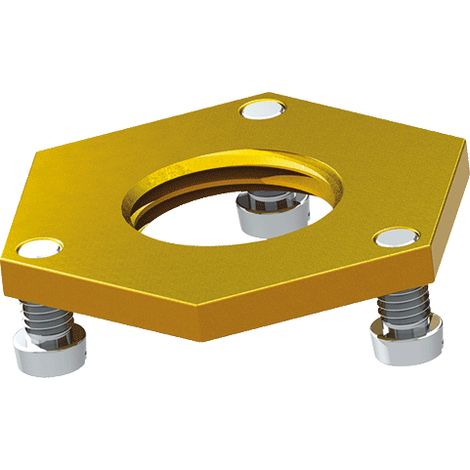 Delabie Kontermutter G1/2, Höhe 4mm m. 3 Schrauben u.Unterlegscheibe