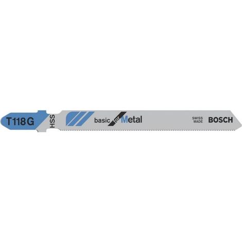 Bosch 3x lama per seghetto alternativo T 118 G Basic for Metal - 2608631674 (1/2)