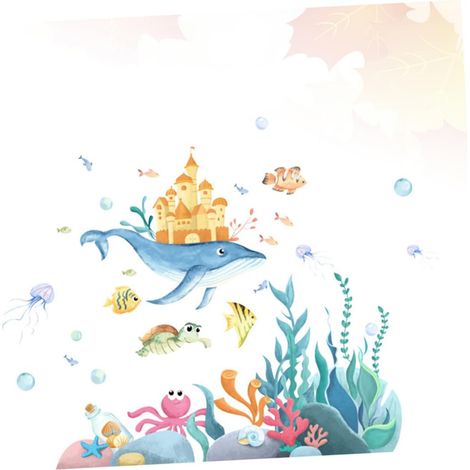 Sticker mural en PVC TOYANDONA motif original d animaux (1/2)