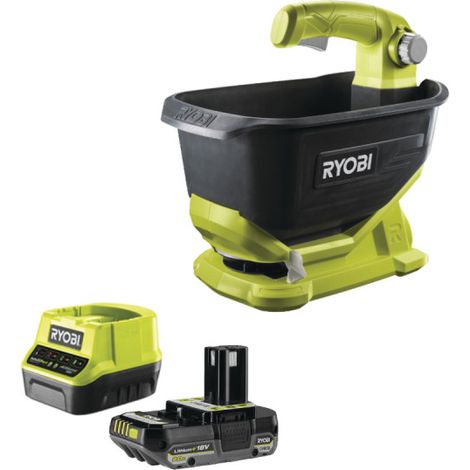 Confezione RYOBI Spargitore manuale OSS1800 - 18V OnePlus - 1 batteria 2.0Ah - 1 caricatore rapido (1/5)