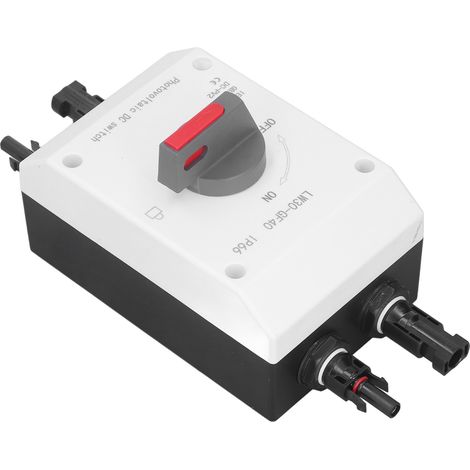 1500 V 32 A 4-poliger DC-Photovoltaikschalter, IP66 wasserdichter Solartrennschalter, isoliertes Gehäuse für Wohnmobil-Solarpanel (1/5)