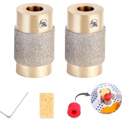 2 PCS X 3/4 pouces en laiton noyau broyeur broyeur pour broyeur de verre - diamant broyeur broyeur tête d'outils ensemble pour les fournitures de verre