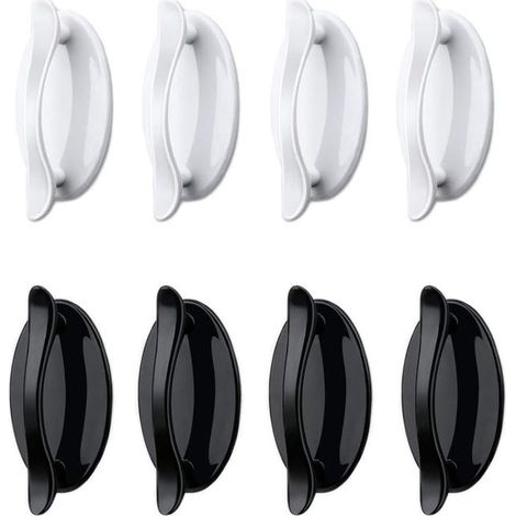Door handles, self-adhesive grab handles, heavy-duty self-adhesive handles for refrigerators and cupboards, pack of 8 (1/5)