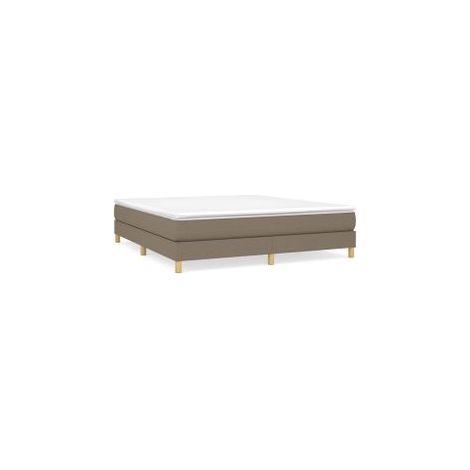 Sommier à lattes de lit avec matelas Taupe 160x200 Tissu (1/5)