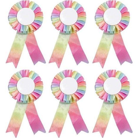 Ensemble de 6 rubans de tournoi pour chevaux, rosettes de loisir pour les vainqueurs en sports équestres