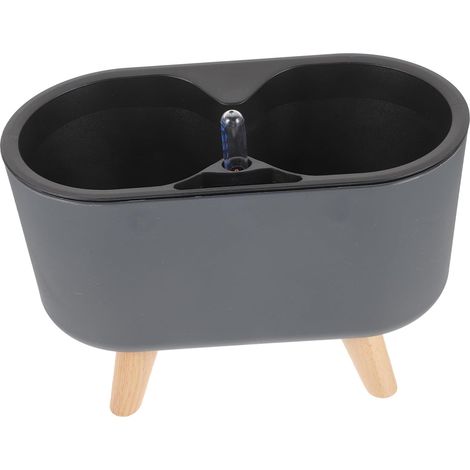 Pot à Fleurs Intelligent arrosage des Plantes Boules d'arrosage pour Plantes d'intérieur Pots de Fleurs de Jardin jardinière à arrosage Automatique en Bois Black (1/5)