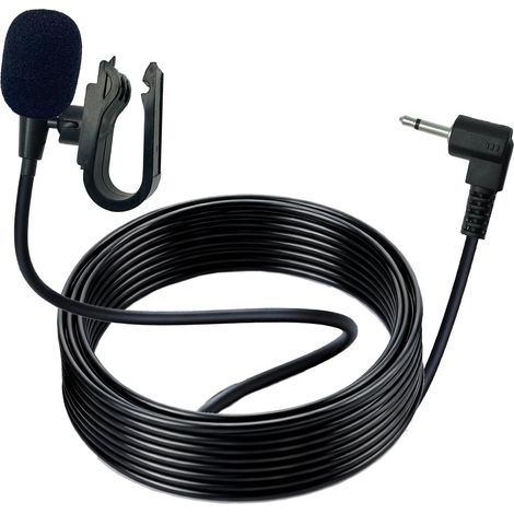 2.5mm Microphone for Pioneer DMH/AVH/MVH Radio Car Mic DVD Navigation Bluetooth Radio Stereo Player Head Unit Vehicle Mic with 3m Cable Portable External Microphone,Plug and Play