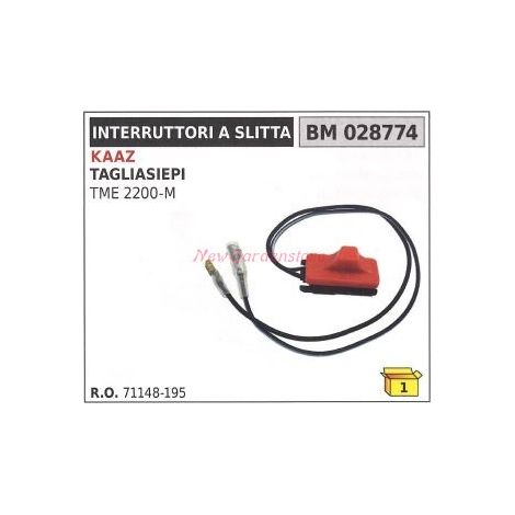 Interruttore a slitta KAAZ tagliasiepe TME 2200 M 028774