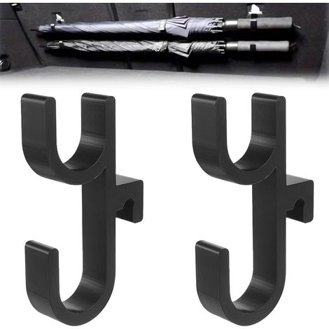Juego de 2 soportes para paraguas de coche, ganchos para paraguas de coche, soporte para paraguas, soporte para paraguas, maletero de coche, gancho portátil universal para maletero de coche (1/5)