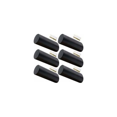 Crochet en Bois, Patère Bois, Crochets Muraux en Bois Patère Porte Manteau Crochet Mural noir pour Suspendre Les Manteaux, Chapeaux, Vestes, Sacs( 6 pcs noir) (1/5)