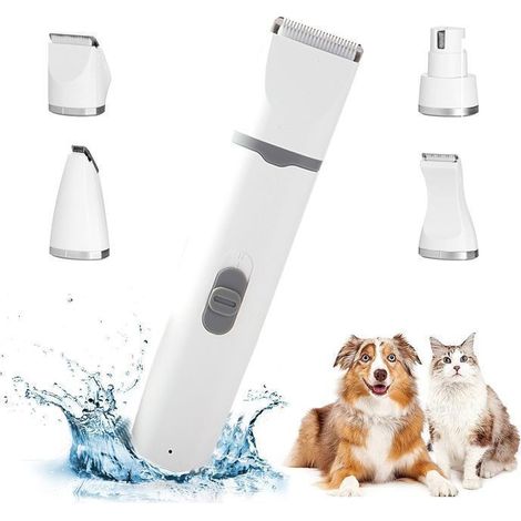 Filiyano-Tondeuse pour animaux 4 en 1, tondeuse électrique professionnelle pour animaux, tondeuse/lime à ongles rechargeable économique (1/5)