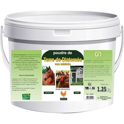 Kieselgur 1,25 kg – 100 % natürlich – Trocknende Eigenschaften für Einstreu und Fußböden – Für Pferdeboxen und Kaninchenställe – Lifland (1/5)