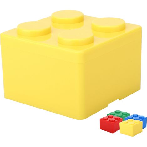 Boîte De Rangement Cosmétiques Blocs De Construction Diy Organisateur Bureau Jaune 1 Pièce (1/5)