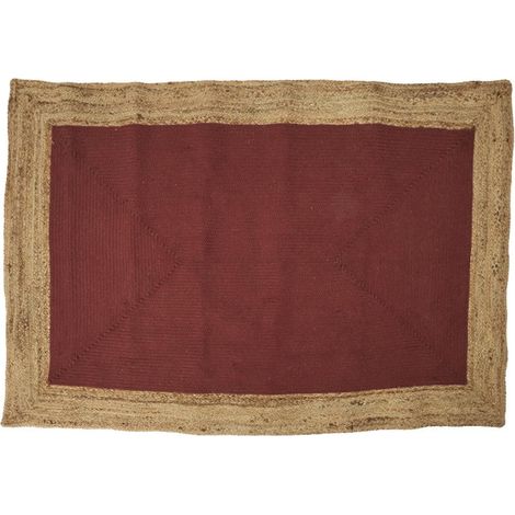 Tapis Déco en Jute "Rodame" 120x170cm Terracotta (1/3)