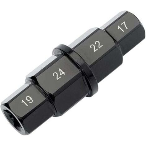 Outil d'Axe Hexagonal Moto, 17-24 mm pour Démontage de Roue Avant, Clé à Douille pour Honda, Kawasaki, Suzuki (1/2)